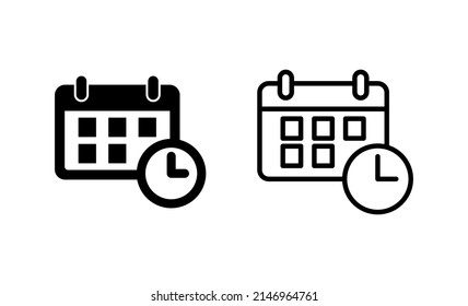 Calendar icon vector. Calender sign and symbol. Schedule icon symbol