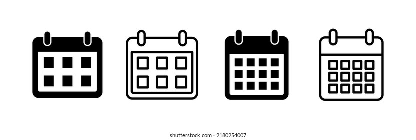 Calendar icon vector. Calender sign and symbol. Schedule icon symbol