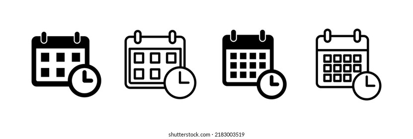 Vector de icono de calendario. Signo y símbolo de calendario. Símbolo de icono de planificación