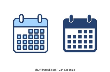 Calendar icon vector. Calender sign and symbol. Schedule icon symbol
