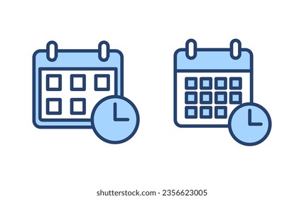Vector de icono de calendario. Signo y símbolo de calendario. Símbolo de icono de planificación