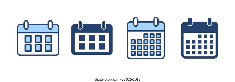 Calendar icon vector. Calender sign and symbol. Schedule icon symbol