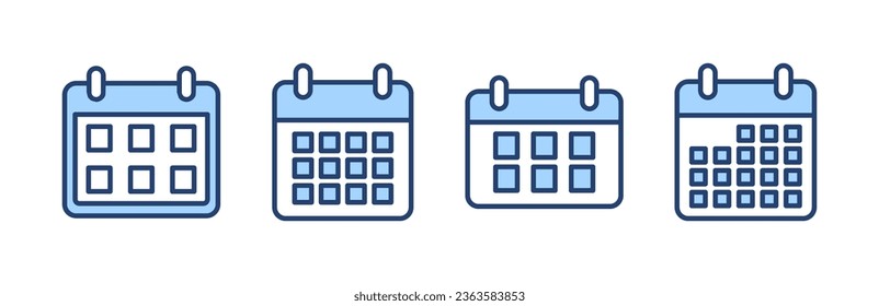 Calendar icon vector. Calender sign and symbol. Schedule icon symbol