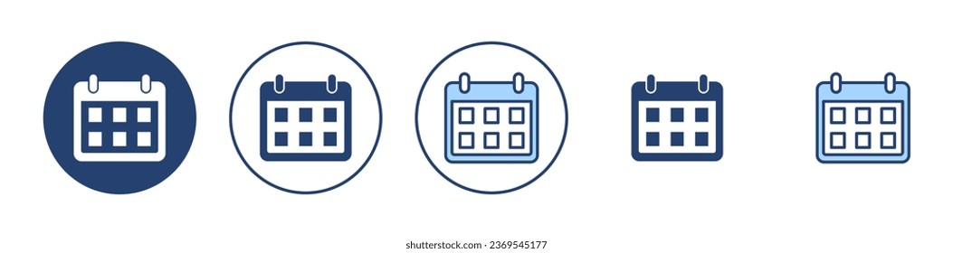 Calendar icon vector. Calender sign and symbol. Schedule icon symbol