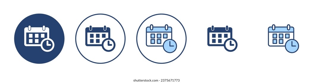 Vector de icono de calendario. Signo y símbolo de calendario. Símbolo de icono de planificación