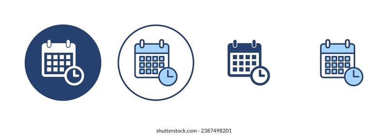 Vector de icono de calendario. Signo y símbolo de calendario. Símbolo de icono de planificación