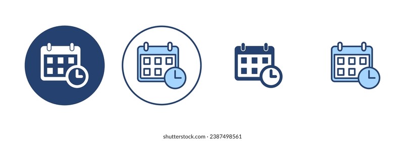 Vector de icono de calendario. Signo y símbolo de calendario. Símbolo de icono de planificación