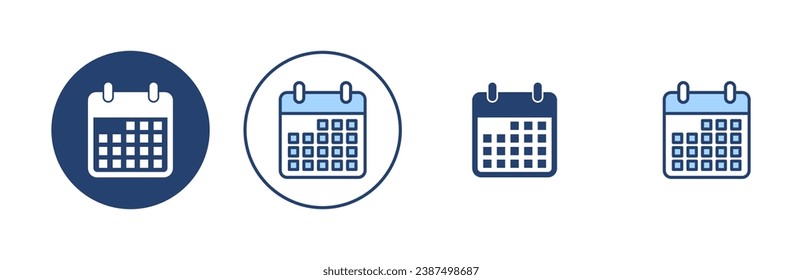 Calendar icon vector. Calender sign and symbol. Schedule icon symbol