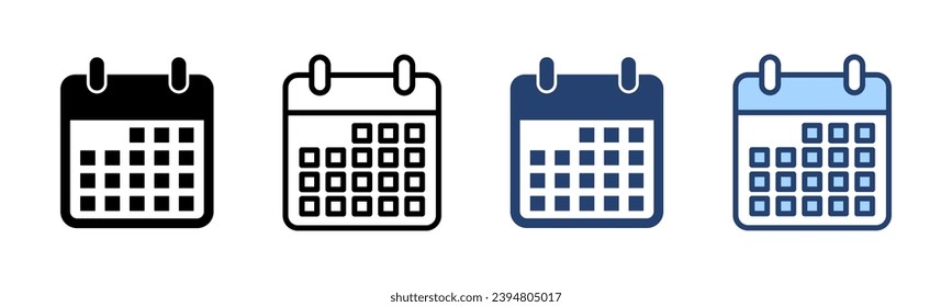 Calendar icon vector. Calender sign and symbol. Schedule icon symbol