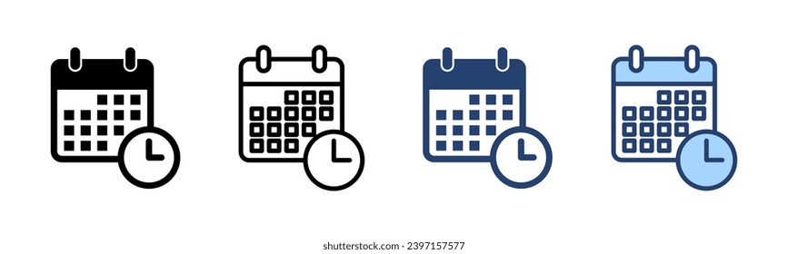 Calendar icon vector. Calender sign and symbol. Schedule icon symbol