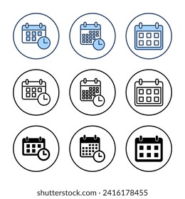 Calendar icon vector. Calender sign and symbol. Schedule icon symbol