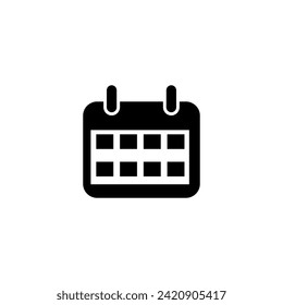calendar icon vector. Calender sign flat illustration on white background..eps