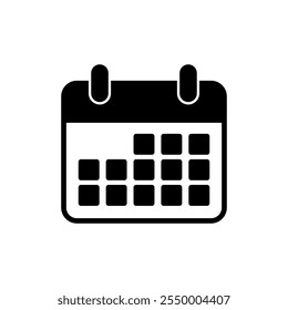 Vector de icono de calendario. Signo y símbolo del calendario. Símbolo de icono de programación