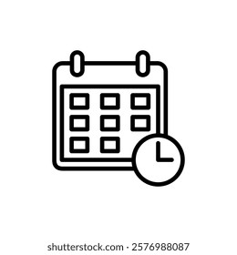 Calendar icon vector. Calender sign and symbol. Schedule icon symbol