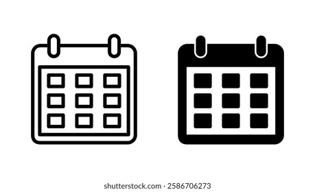 Calendar icon vector. Calender sign and symbol. Schedule icon symbol