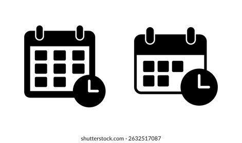 Calendar icon vector. Calender sign and symbol. Schedule icon symbol