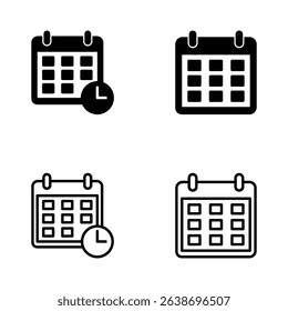 Calendar icon vector. Calender sign and symbol. Schedule icon symbol