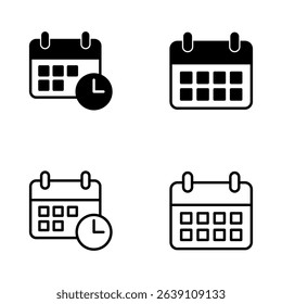 Calendar icon vector. Calender sign and symbol. Schedule icon symbol