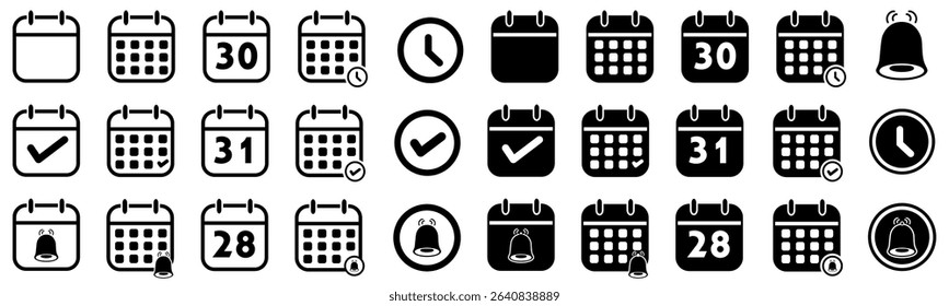Calendar icon vector. Calender sign and symbol. Schedule icon symbol