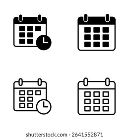 Calendar icon vector. Calender sign and symbol. Schedule icon symbol