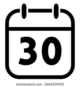 Vector de icono de calendario. Signo y símbolo del calendario. Símbolo de icono de programación