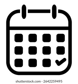 Calendar icon vector. Calender sign and symbol. Schedule icon symbol