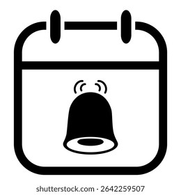 Kalendersymbol, Vektor. Kalenderzeichen und -symbol. Symbol "Zeitplan"