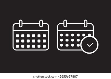Kalendersymbol, Vektor. Kalenderzeichen und -symbol. Symbol "Zeitplan"