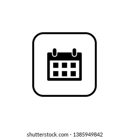 calendar icon vector. Calender symbol