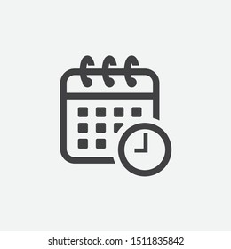 calendar icon vector. Calender symbol.