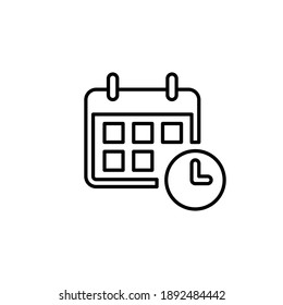 Calendar icon vector. Calender symbol. calendar vector icon