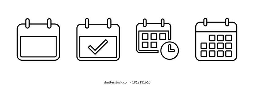 Vector de icono de calendario. Símbolo de calendario. icono de vector de calendario