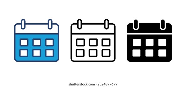 Calendar icon vector. Calender symbol. calendar vector icon