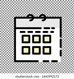 Calendar icon vector.
can be an icon, symbol and logo