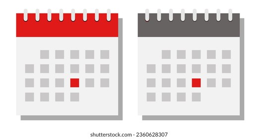 Calendar icon. Vector clipart isolated on white background.