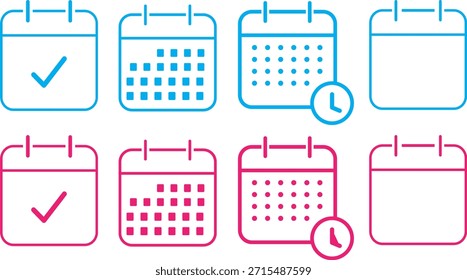 Kalendersymbol, Vektorgrafik, Grafik einzeln transparent, Symbol für Termin und Zeitplan, Schaltfläche für Kalendervektorsymbol,
