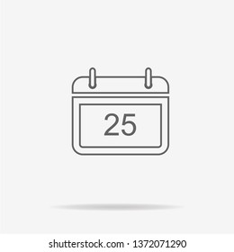 Calendar icon. Vector concept illustration for design.
