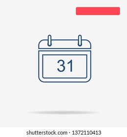 Calendar icon. Vector concept illustration for design.