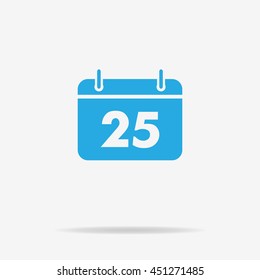 Calendar icon. Vector concept illustration for design.