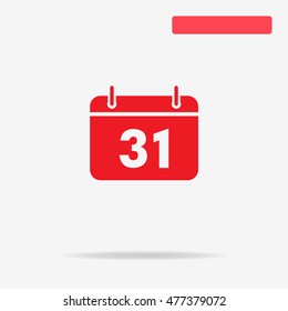 Calendar icon. Vector concept illustration for design.