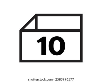 Calendar icon vector date 10