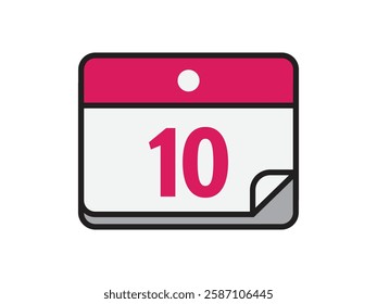 Calendar icon vector date 10