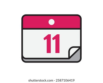 Calendar icon vector date 11