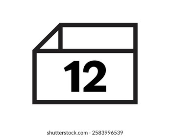 Calendar icon vector date 12