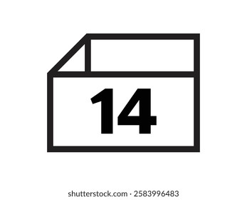 Calendar icon vector date 14