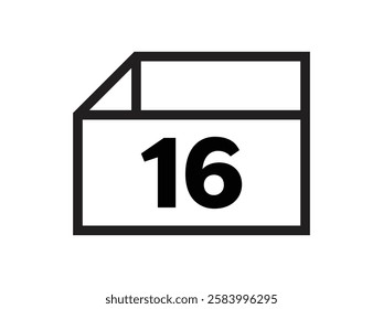 Calendar icon vector date 16