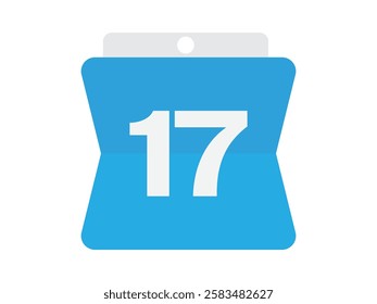 Calendar icon vector date 17