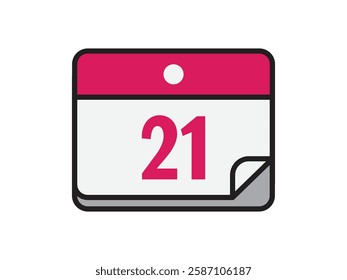 Calendar icon vector date 21