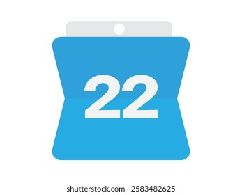 Calendar icon vector date 22