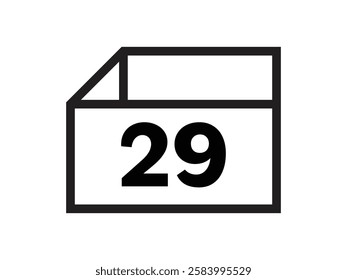 Calendar icon vector date 29